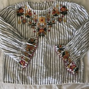 Zara Floral Top Size Small